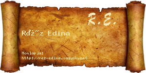Réz Edina névjegykártya